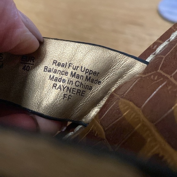 Sam Edelman RAYNERE Dyed horse Hair Wedges sandals Leopard Print cushion Size 10 - Picture 12 of 13